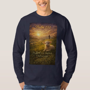 Psalm 23:1 Christian Herren Langarm T-Shirt