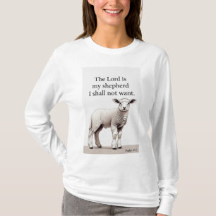 Psalm 23:1 Christliches Damen Langarm T-Shirt