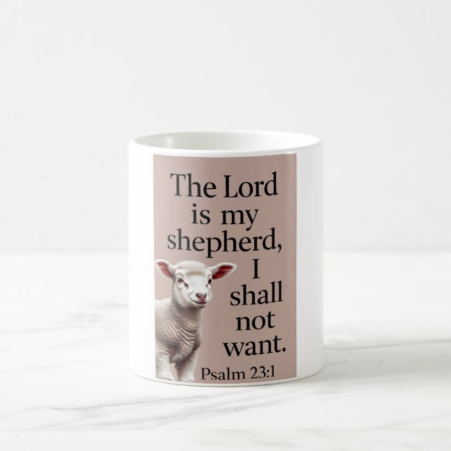 Psalm 23:1 Christliches Lamm-Kaffeetasse Kaffeetasse (Mittel)