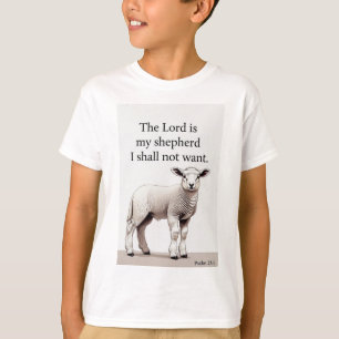 Psalm 23:1 Christliches Lamm Kinder T-Shirt