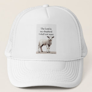 Psalm 23:1 Christliches Lamm-LKW-Fahrer-Basecap Truckerkappe
