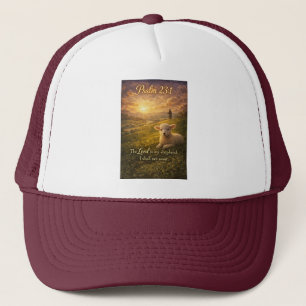 Psalm 23:1 Christliches Lamm-LKW-Fahrer-Mütze Truckerkappe