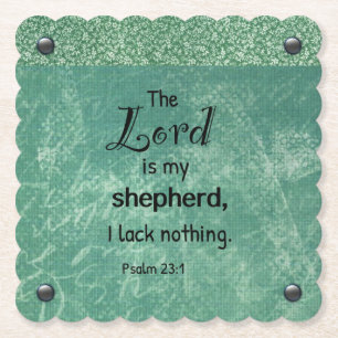 Psalm 23:1 Christliches Typografie-Design Untersetzer