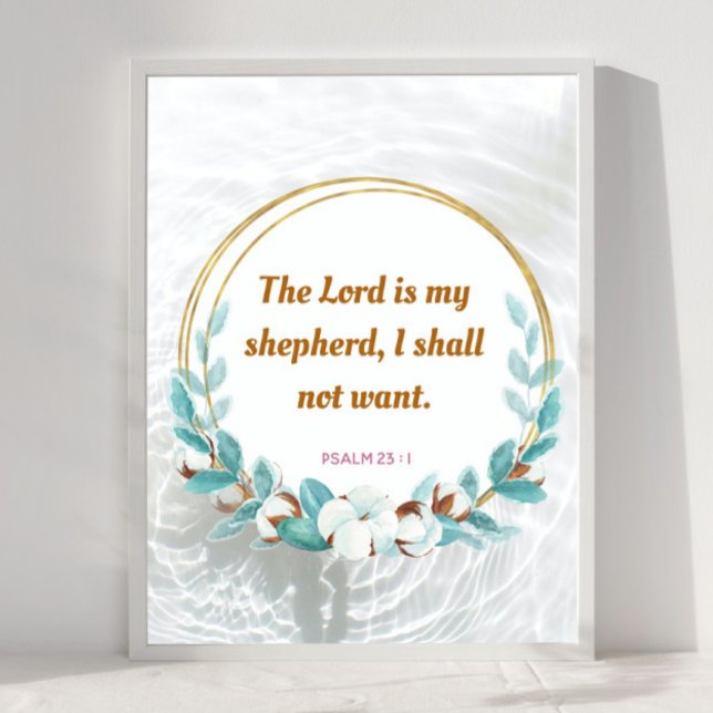 Psalm 23 : 1 - Der Herr ist mein Sheperd Christlic Poster (Von Creator hochgeladen)