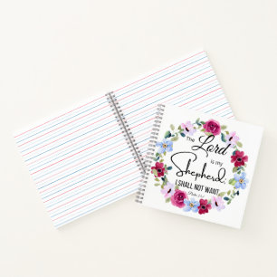 Psalm 23:1 Der Herr ist meine Hirtenblorbibel Notizbuch