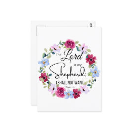 Psalm 23:1 Der Herr ist meine Hirtenblorbibel Postkarte