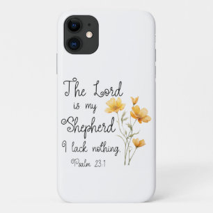 Psalm 23:1 Der Herr ist meine Hirtengelbe Blume Case-Mate iPhone Hülle