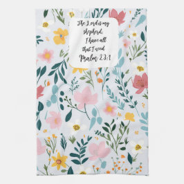 Psalm 23:1 Floral Kitchen Towels Geschirrtuch
