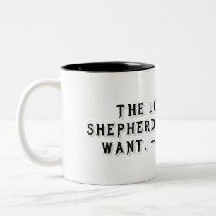 Psalm 23:1 Geschenktasse Zweifarbige Tasse