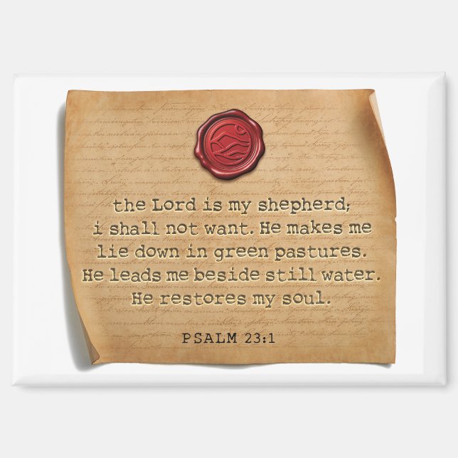 Psalm 23:1 Küchenmagnet Home Accent Magnet (Vorderseite)