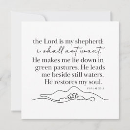 PSALM 23:1 - Personalisierte Notizkarte Mitteilungskarte