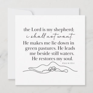 PSALM 23:1 - Personalisierte Notizkarte Mitteilungskarte