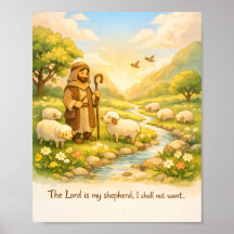 Psalm 23:1 Schriftposter, Der Herr Ist Mein Hirte