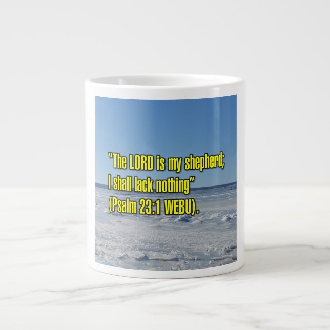 Psalm 23:1 WEBU Mug Jumbo-Tasse (Vorderseite)