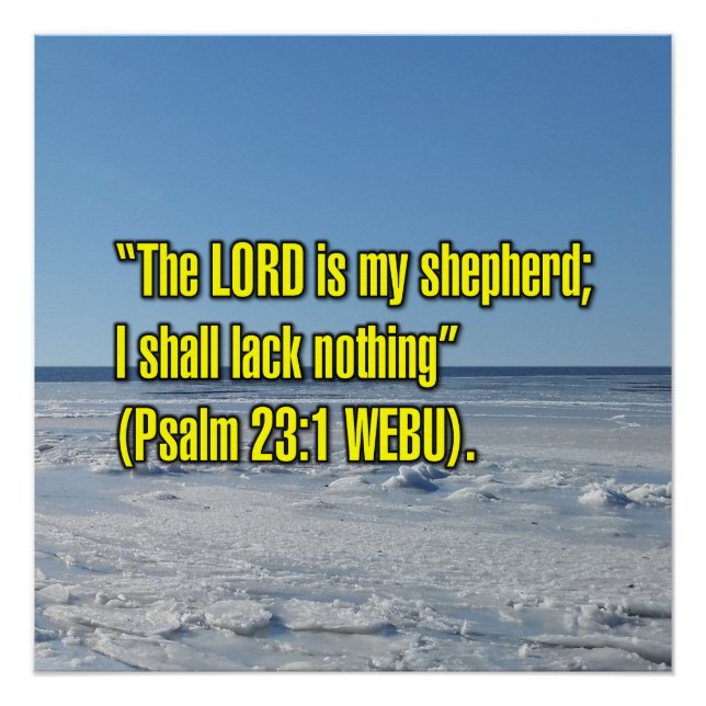 Psalm 23:1 WEBU Poster (Vorderseite)