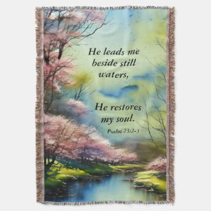 Psalm 23:2-3 Er restauriert mein Soul Bibel Verse Decke