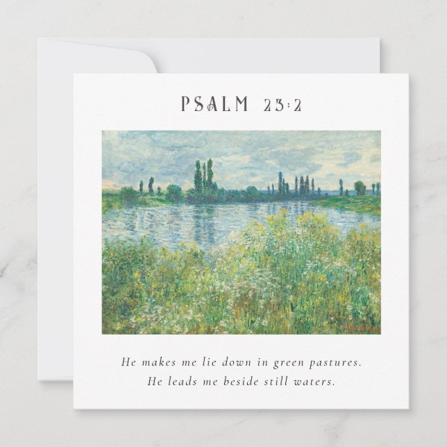 Psalm 23:2 Bibelverse Postkarte (Vorderseite)