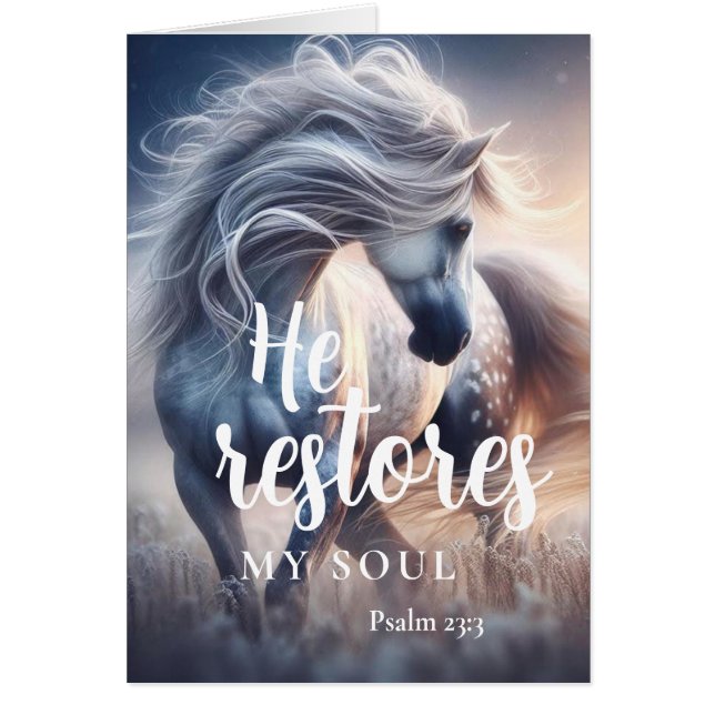 Psalm 23:3 Christliche Anteilnahmekarte (Vorne)