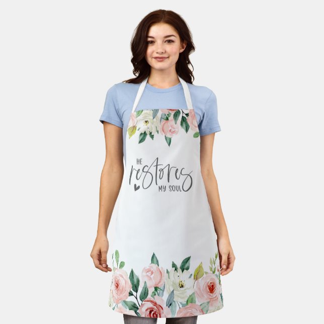 Psalm 23:3 Er restauriert mein Soul Bible Verse &  Schürze (Getragen)