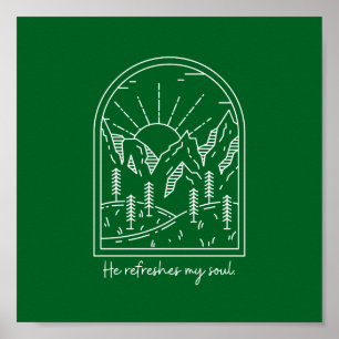 Psalm 23 3 Erfrischungen Soul Christlich Bibelvers Poster