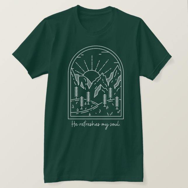 Psalm 23 3 Erfrischungen Soul Christlich Bibelvers T-Shirt (Design vorne)