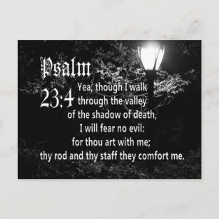 Psalm 23:4 Bibel Verse Custom Christlich Gift Postkarte
