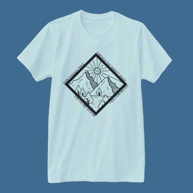 Psalm 23 4 Fear No Evil Christlich Bible Verse T-Shirt (Von Creator hochgeladen)