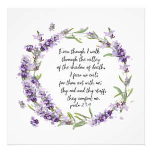 Psalm 23: 4 fotodruck