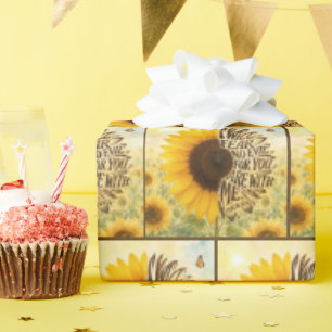 Psalm 23:4 Gelbe Sonnenblume  Geschenkpapier
