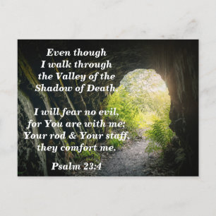 Psalm 23:4 Ich werde keine böse Bibel Verse Erinne Postkarte
