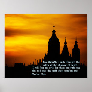 Psalm 23:4 Kirche Poster
