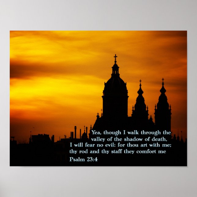 Psalm 23:4 Kirche Poster (Vorne)