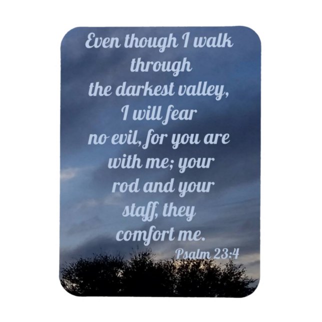 Psalm 23:4 magnet (Vertikal)