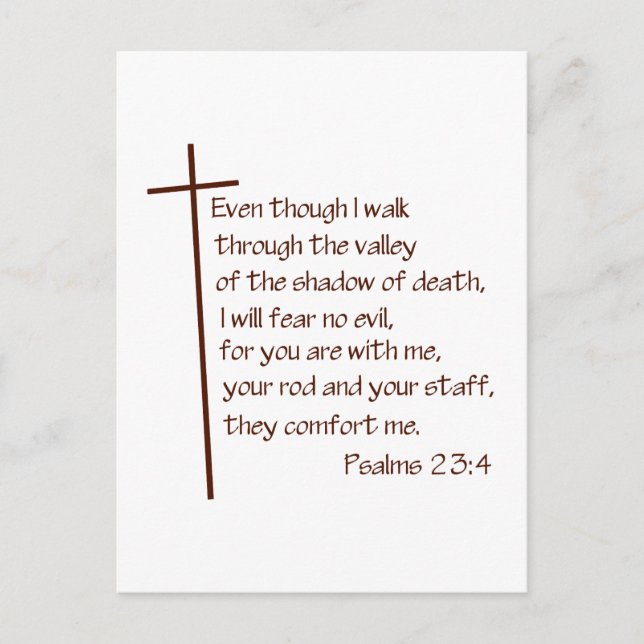 Psalm-23:4 Postkarte (Vorderseite)