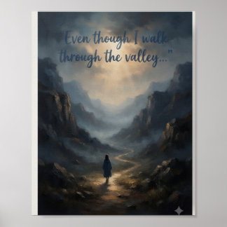 Psalm 23:4 Schriftplakat | Christliche Wandkunst Poster