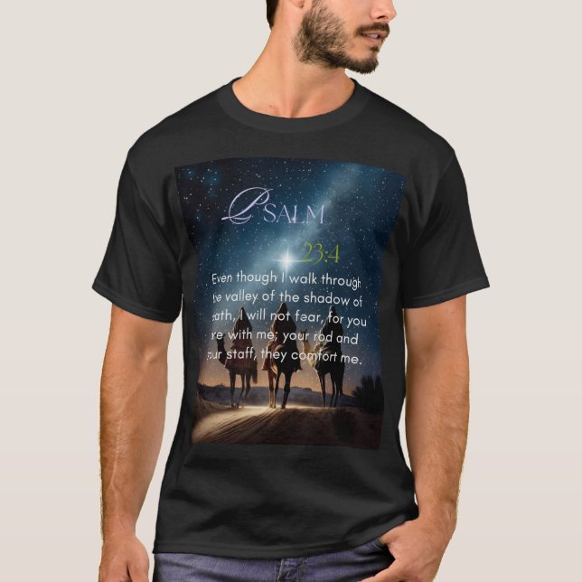 Psalm 23:4 T - Shirt (Vorderseite)