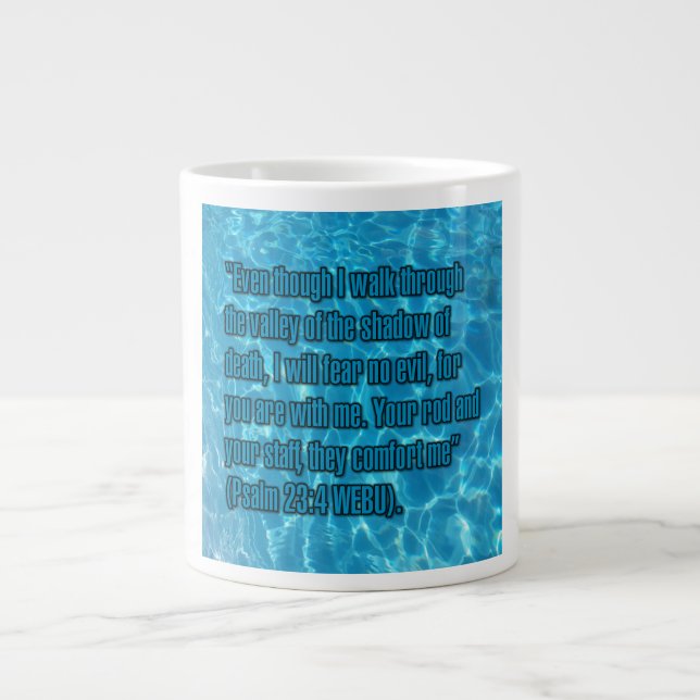 Psalm 23:4 WEBU Mug Jumbo-Tasse (Vorderseite)