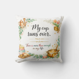 Psalm 23:5 Bible Verse, Messianic Jewish Decor Kissen