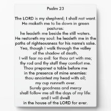 PSALM 23 8x10 Tafel