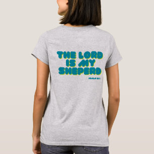 Psalm 23 aquamarine Schrift FrauenShirt T-Shirt