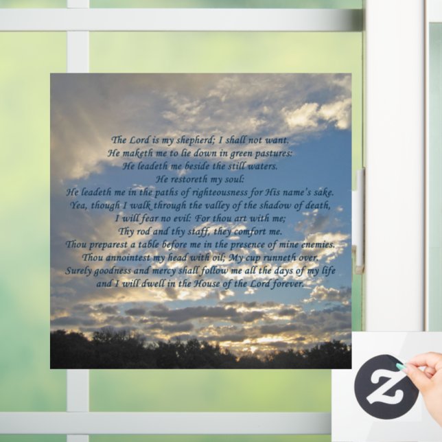 Psalm 23 Beautiful Bible Verse Christlich Fensteraufkleber (Zuhause)