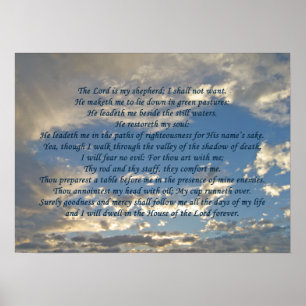 Psalm 23 Beautiful Bible Verse Christlich Poster