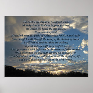 Psalm 23 Beautiful Bible Verse Christlich Poster