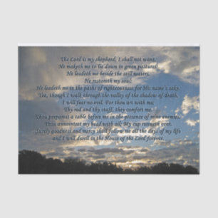Psalm 23 Beautiful Bible Verse Christlich Seidenpapier