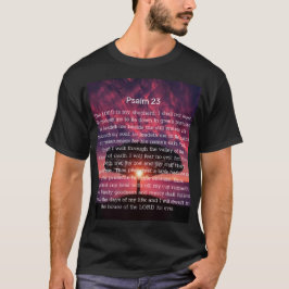 Psalm 23 Bibelverse mit rosa Sonnenuntergang T-Shirt