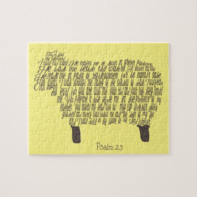 Psalm 23 Bibelverse Puzzle (Horizontal)