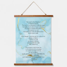 Psalm 23 biblical quotes wandteppich mit holzrahmen