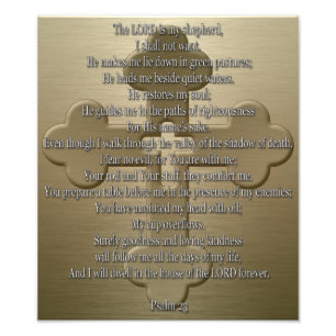 Psalm 23 - Bronze Fotodruck