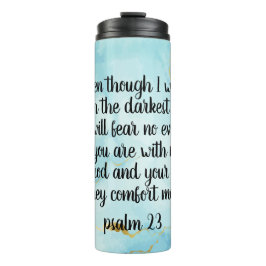 Psalm 23 Celestial Blue Abstract  Thermosbecher