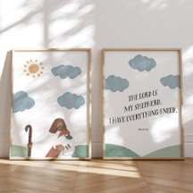 Psalm 23 Christliche Kinder Kinderzimmer Wand Kuns